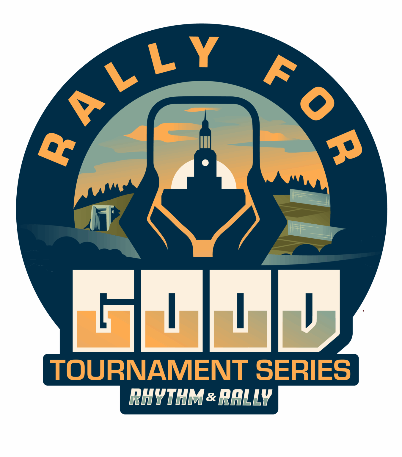 Real Rally Logo Rally for Good - Rhythm and Rally Sports and Events